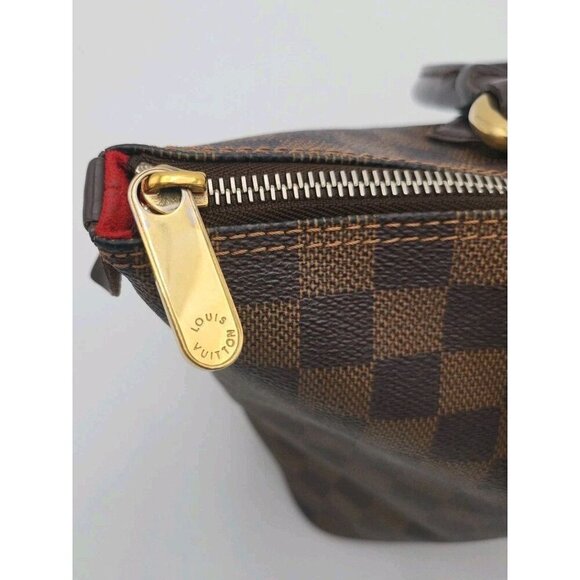 Louis Vuitton Sallaya Damier PM Tote Bag Authenticated Brown Checker Gold VI1016 - Picture 11 of 16